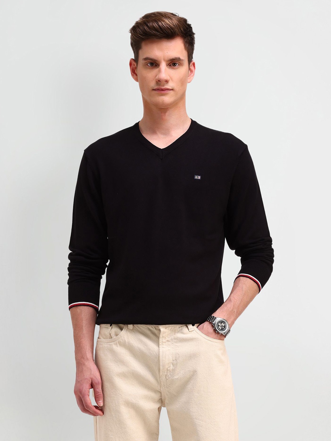 

Arrow Sport Men Cotton Pullover Sweaters, Black