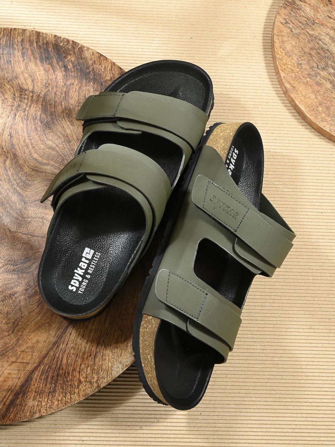 

SPYKAR Men Slip-On Flip Flops, Olive