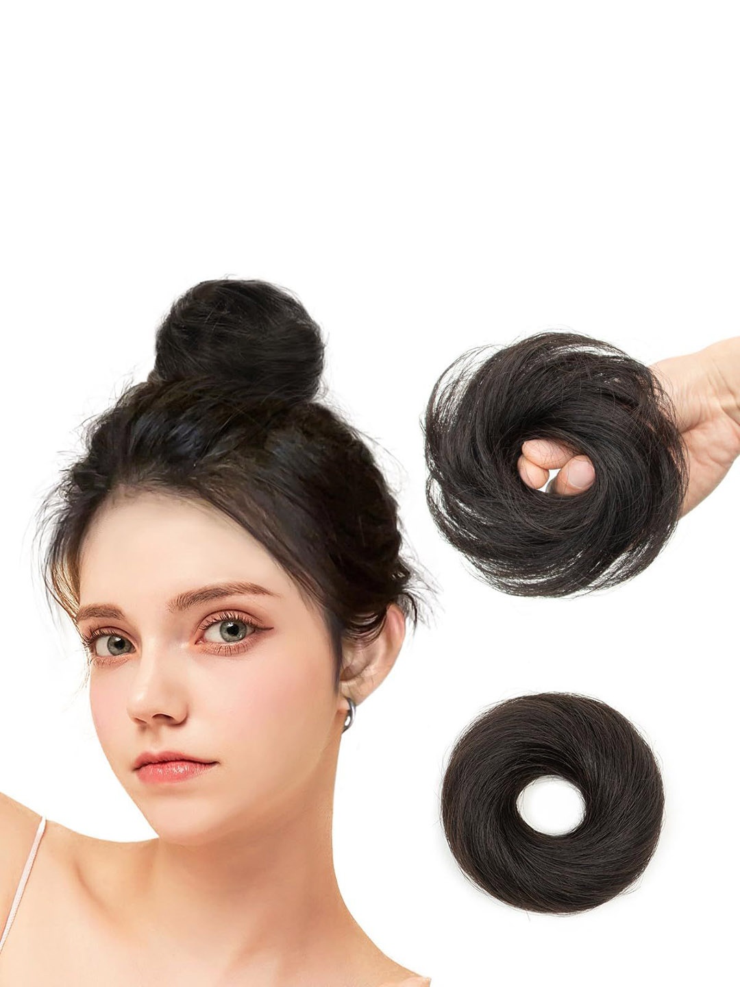 

D-Divine Halo Straight Bun Hair Extension - Black - 6 Inch