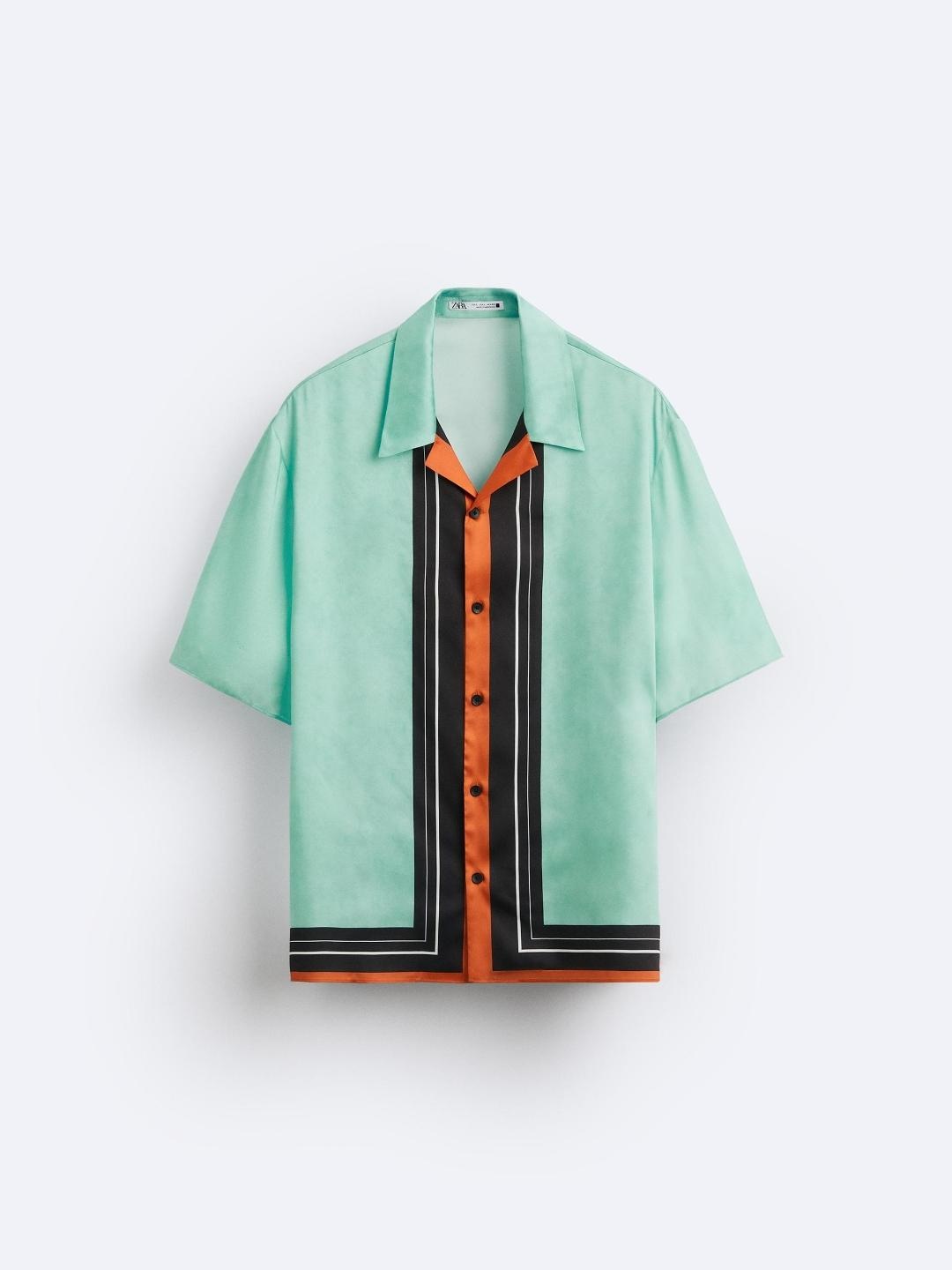 

ZARA Men Turquoise Blue Shirts