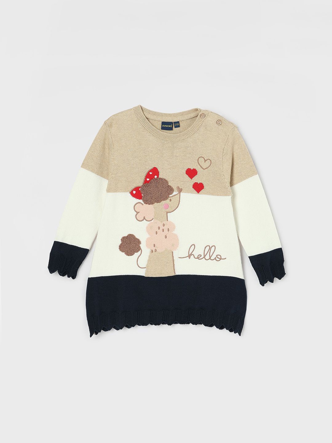 

Juniors by Lifestyle Girls Embroidered Pullover Sweaters, Beige