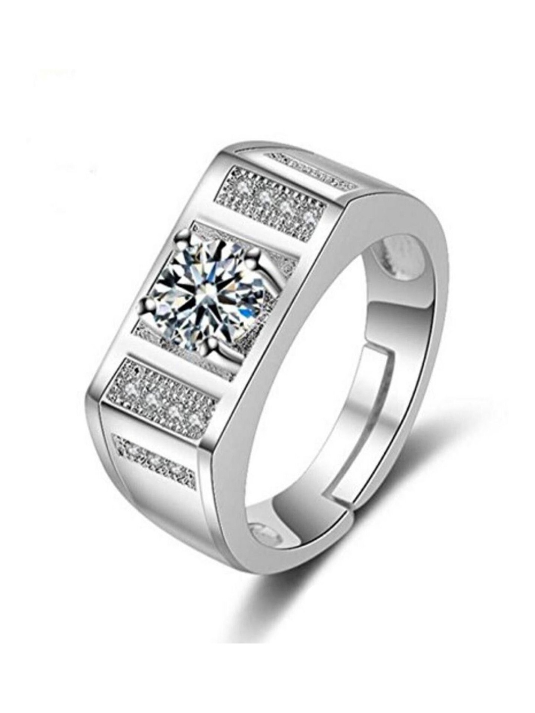 

Heer Collection Sterling Silver Silver-Plated Finger Ring