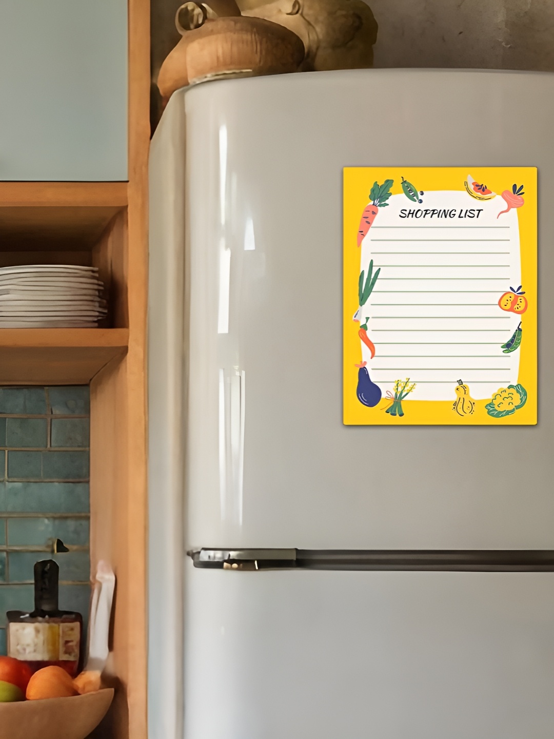 

CVANU White Printed Decorative Fridge Magnet