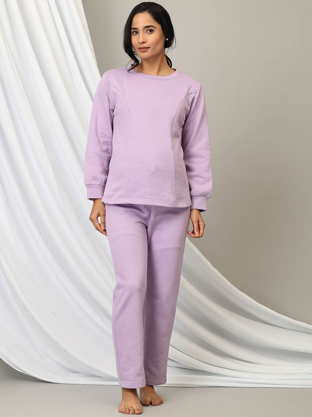 

The Mom Store Maternity & Nursing Night suit, Lavender