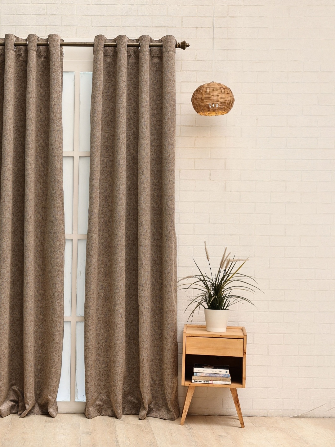 

Ariana Tan Geometric Black Out Window Curtain