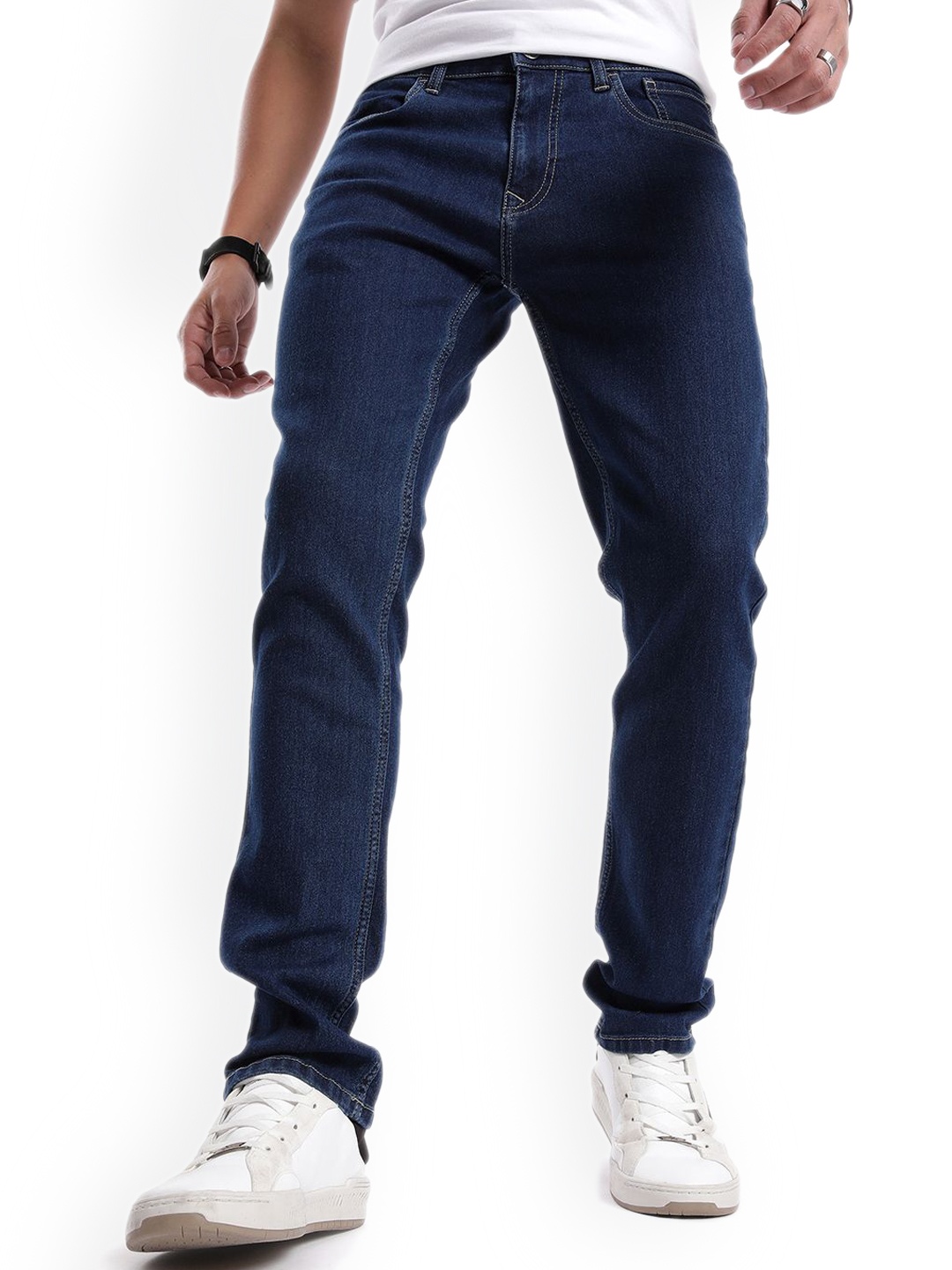 

WROGN Men Comfort Slim Fit Jeans, Blue