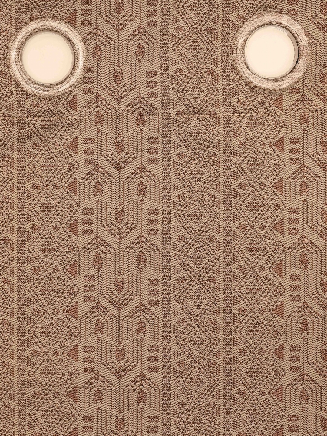 

Ariana Tan & White Geometric Black Out Window Curtain