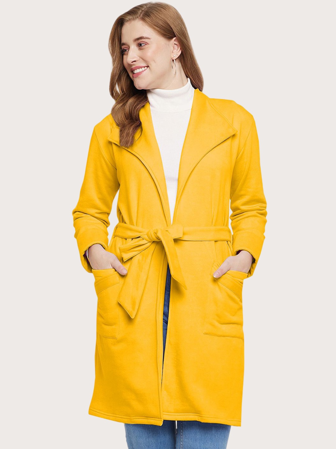 

BRINNS Womnen Single Breasted Overcoat, Mustard