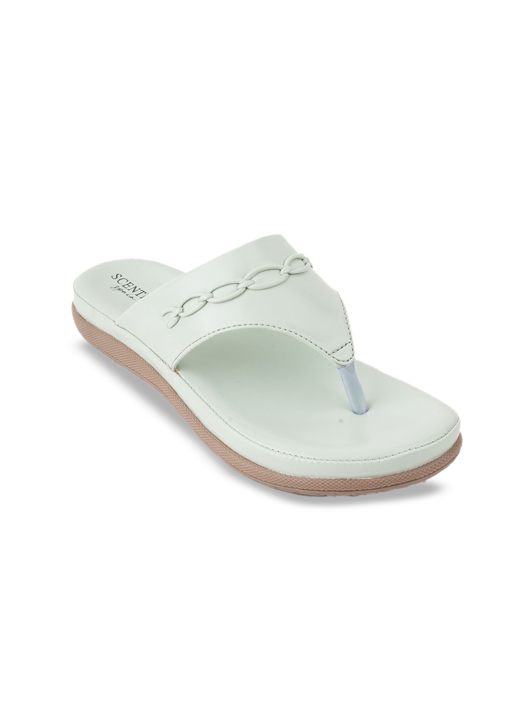 

SCENTRA Women Open Toe Flats, Green