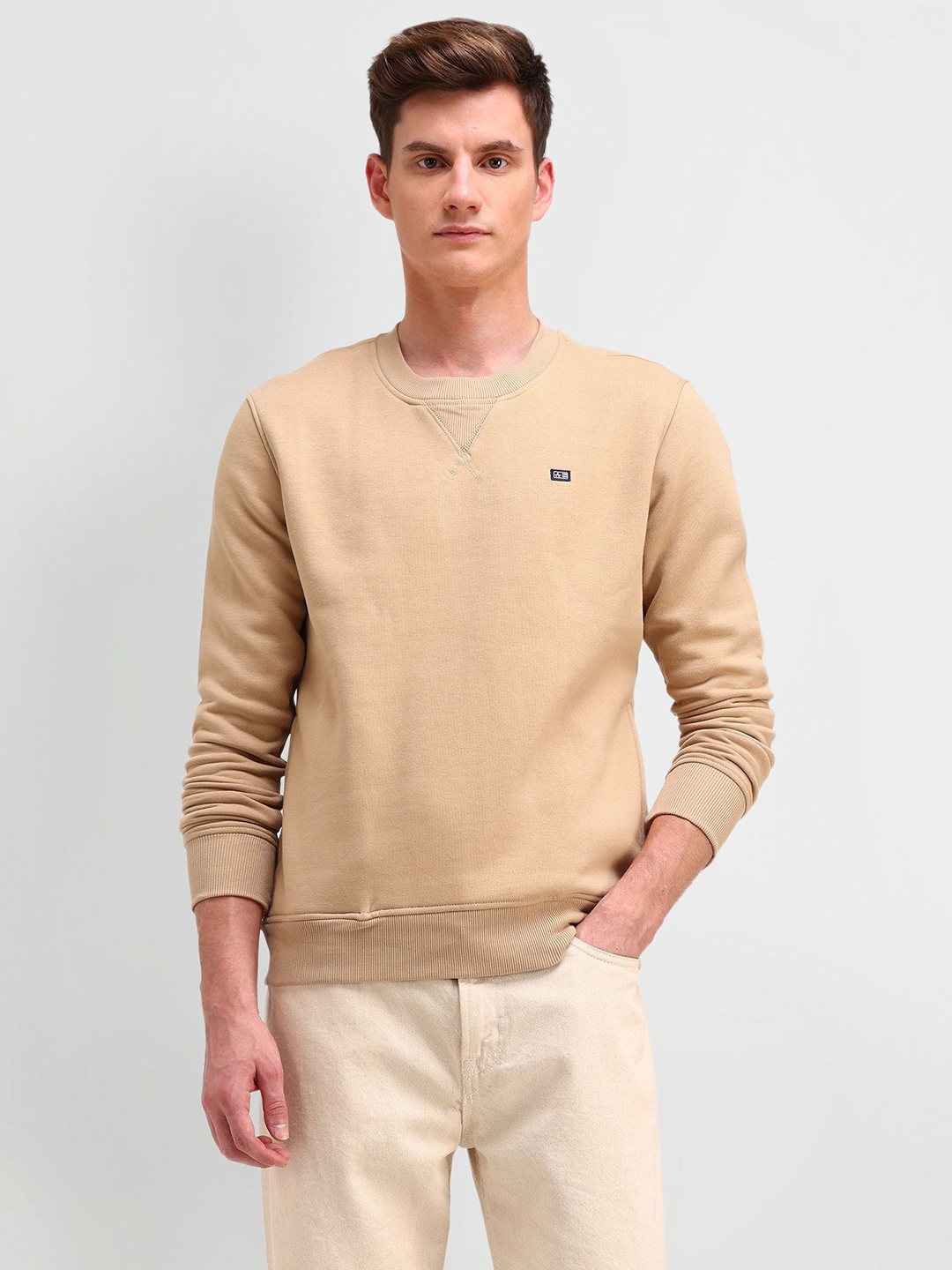 

Arrow Sport Men Cotton Sweatshirt, Beige