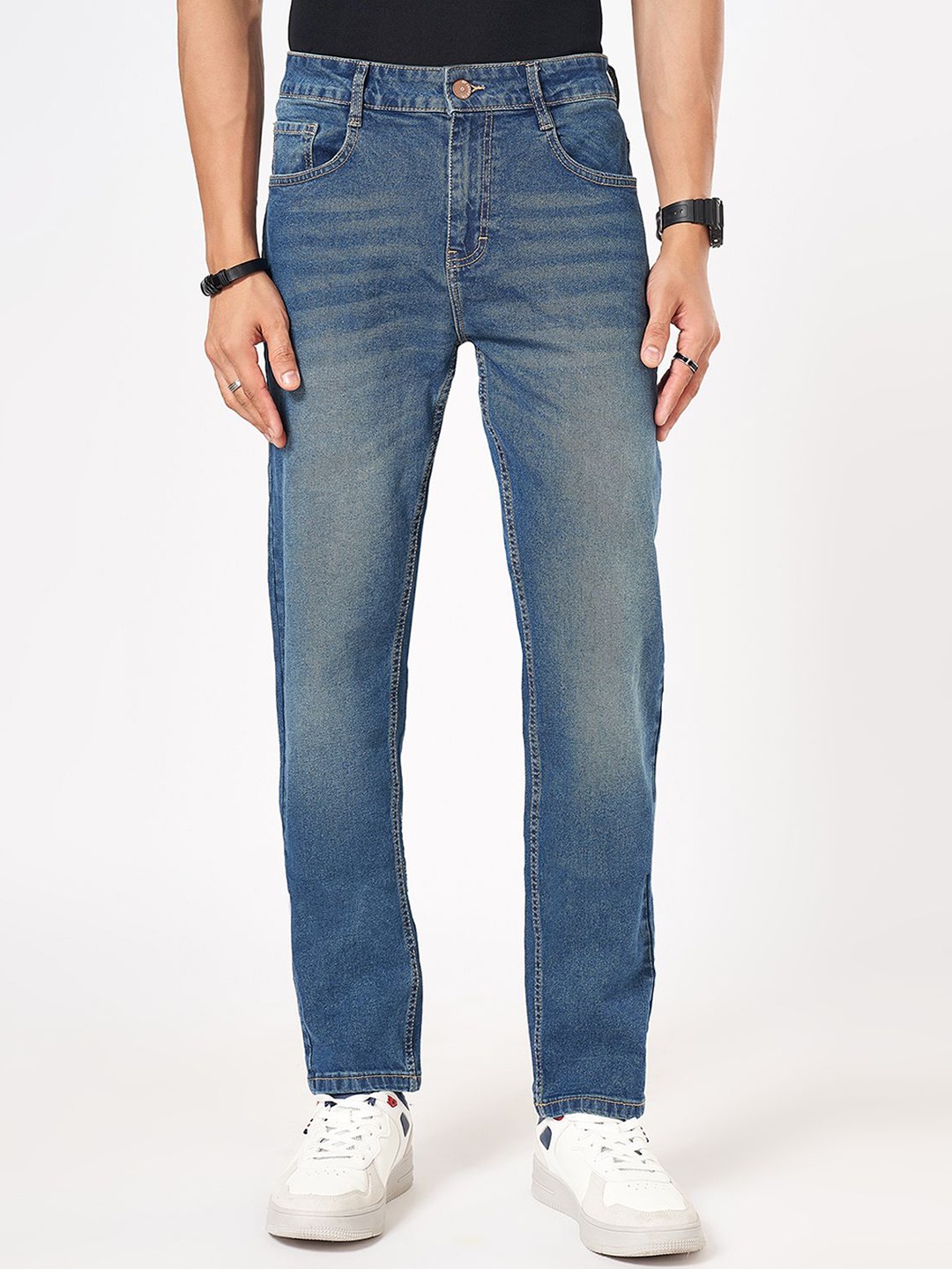 

SF JEANS by Pantaloons Men Tapered Fit Heavy Fade Jeans, Blue