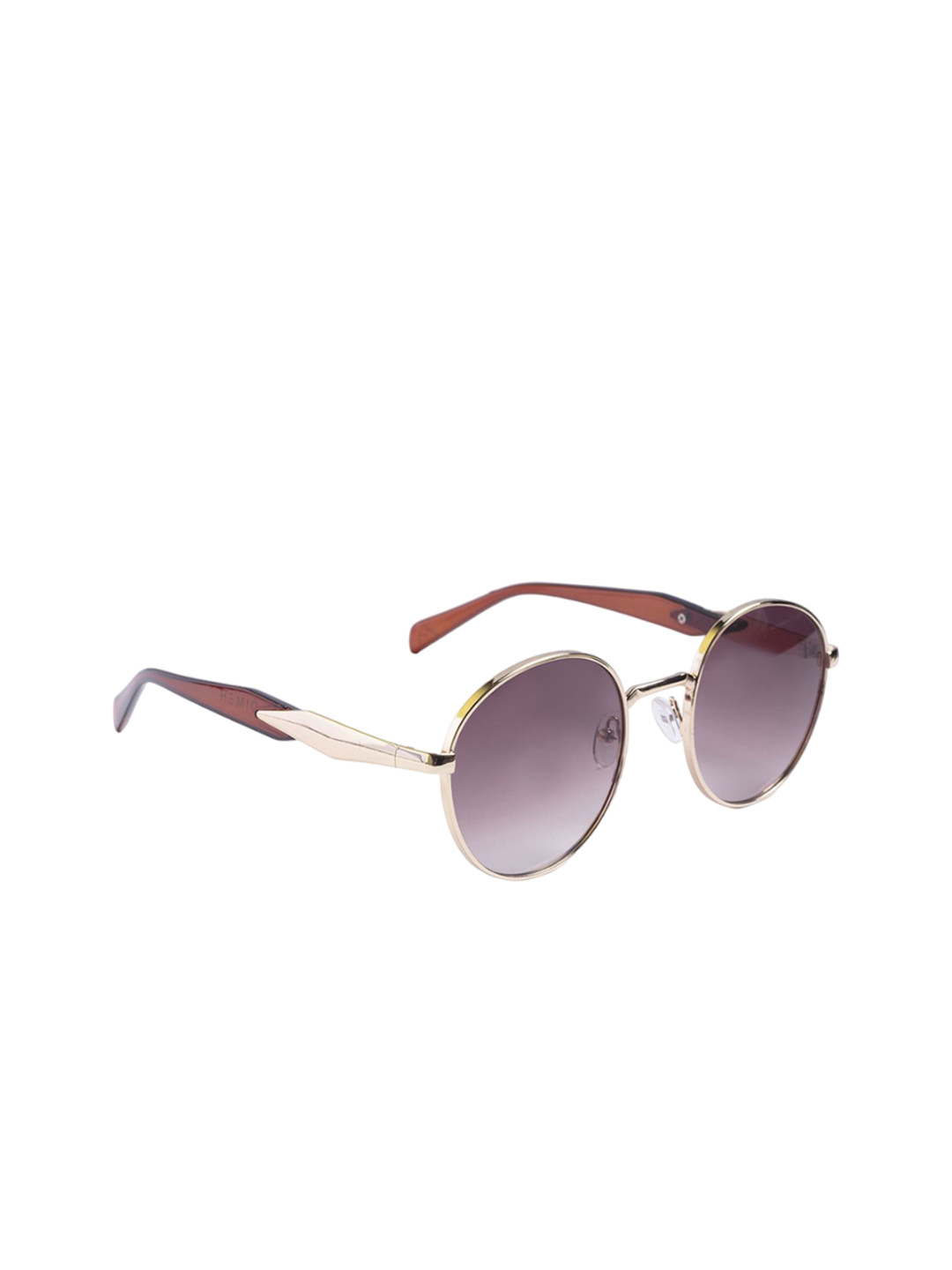 

DIMEH Unisex Round Sunglasses with UV Protected Lens SG-117, Brown
