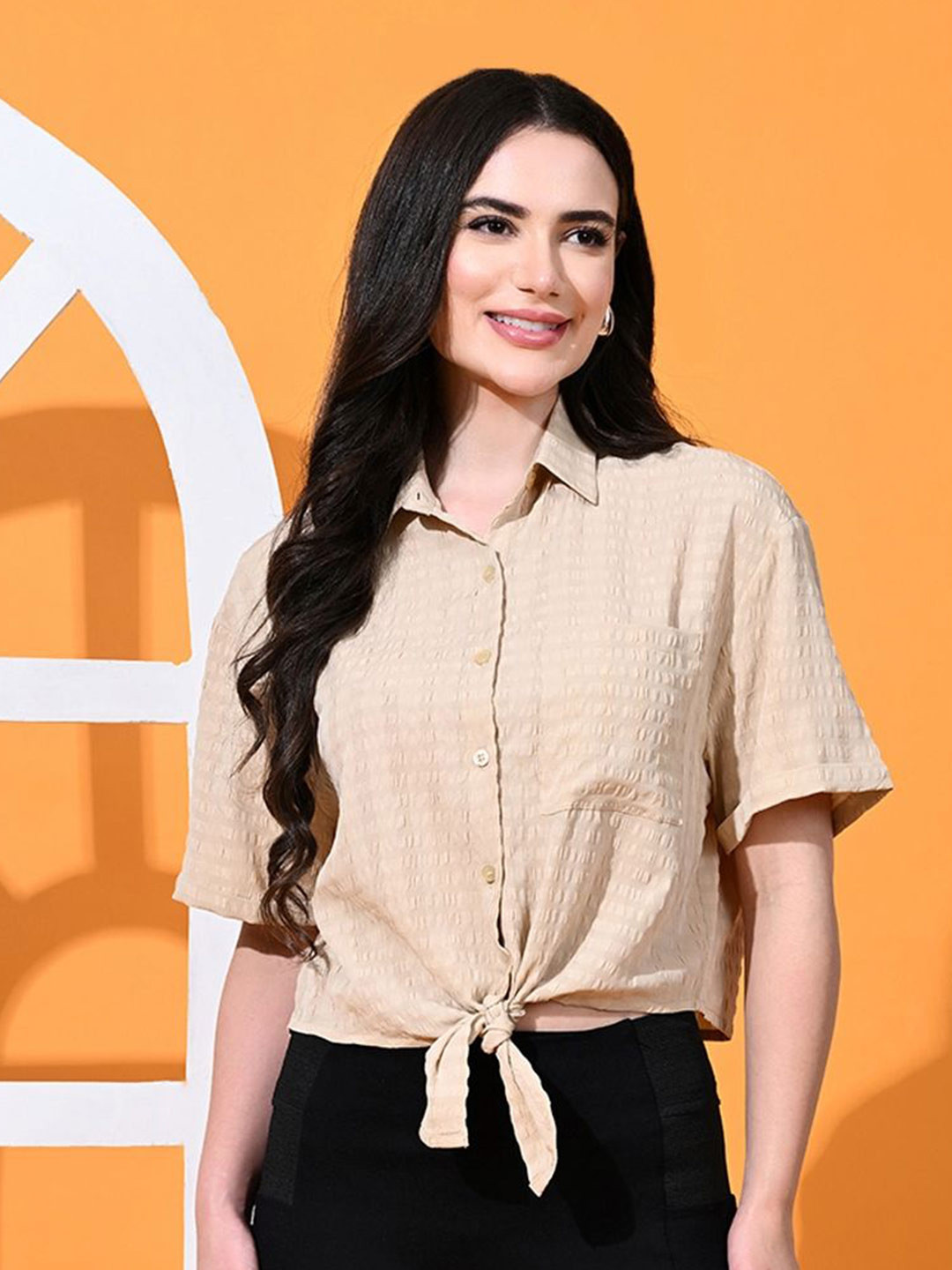 

PRETTY LOVING THING Women Shirt Style Top, Beige