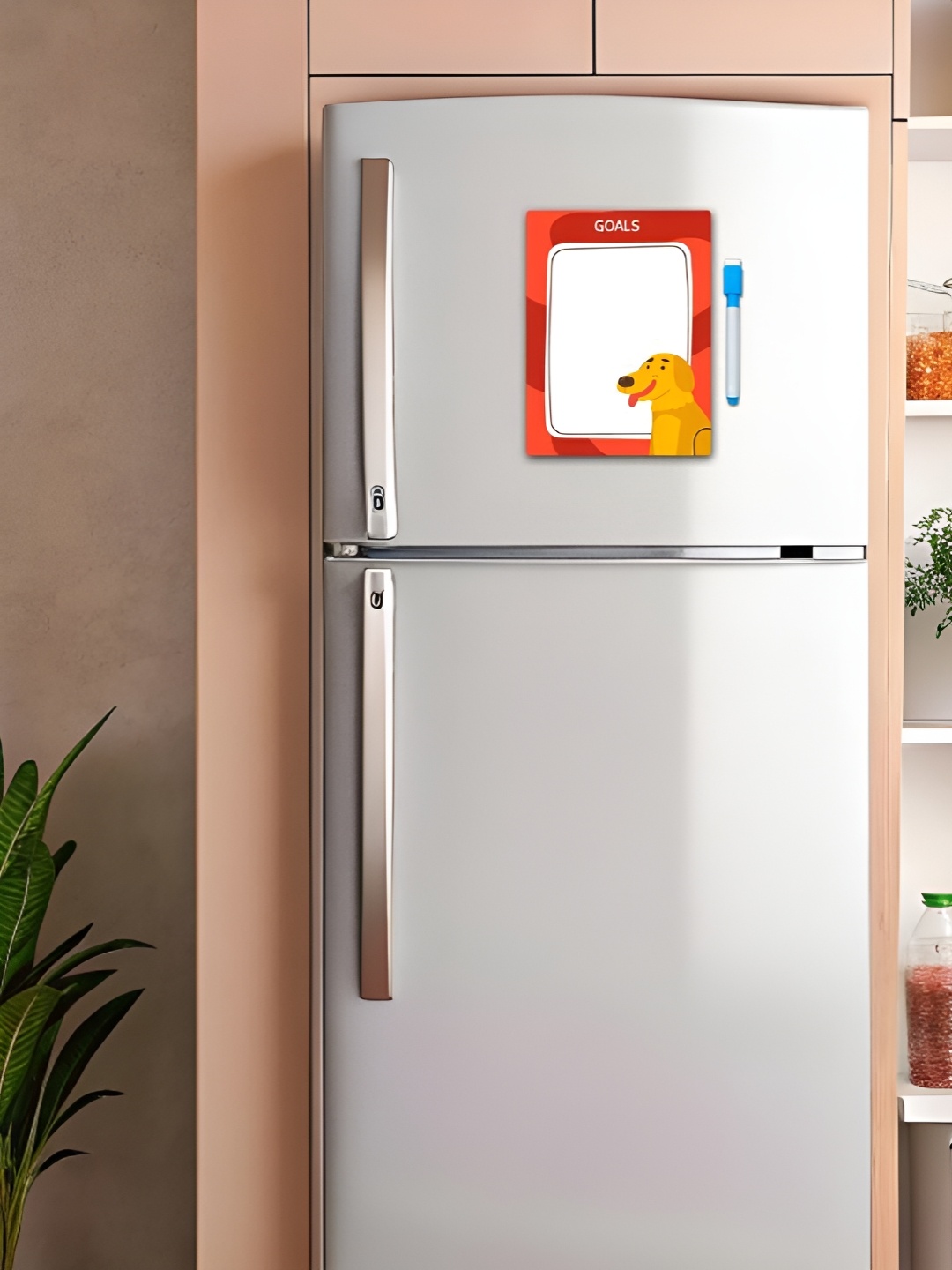 

CVANU White Printed Decorative Fridge Magnet