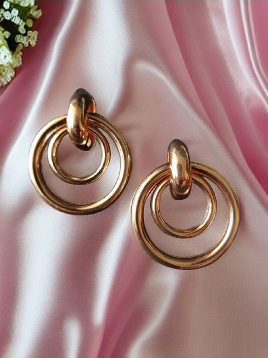 

RUHI COLLECTION Gold-Plated Stainless Steel Circular Hoop Earrings