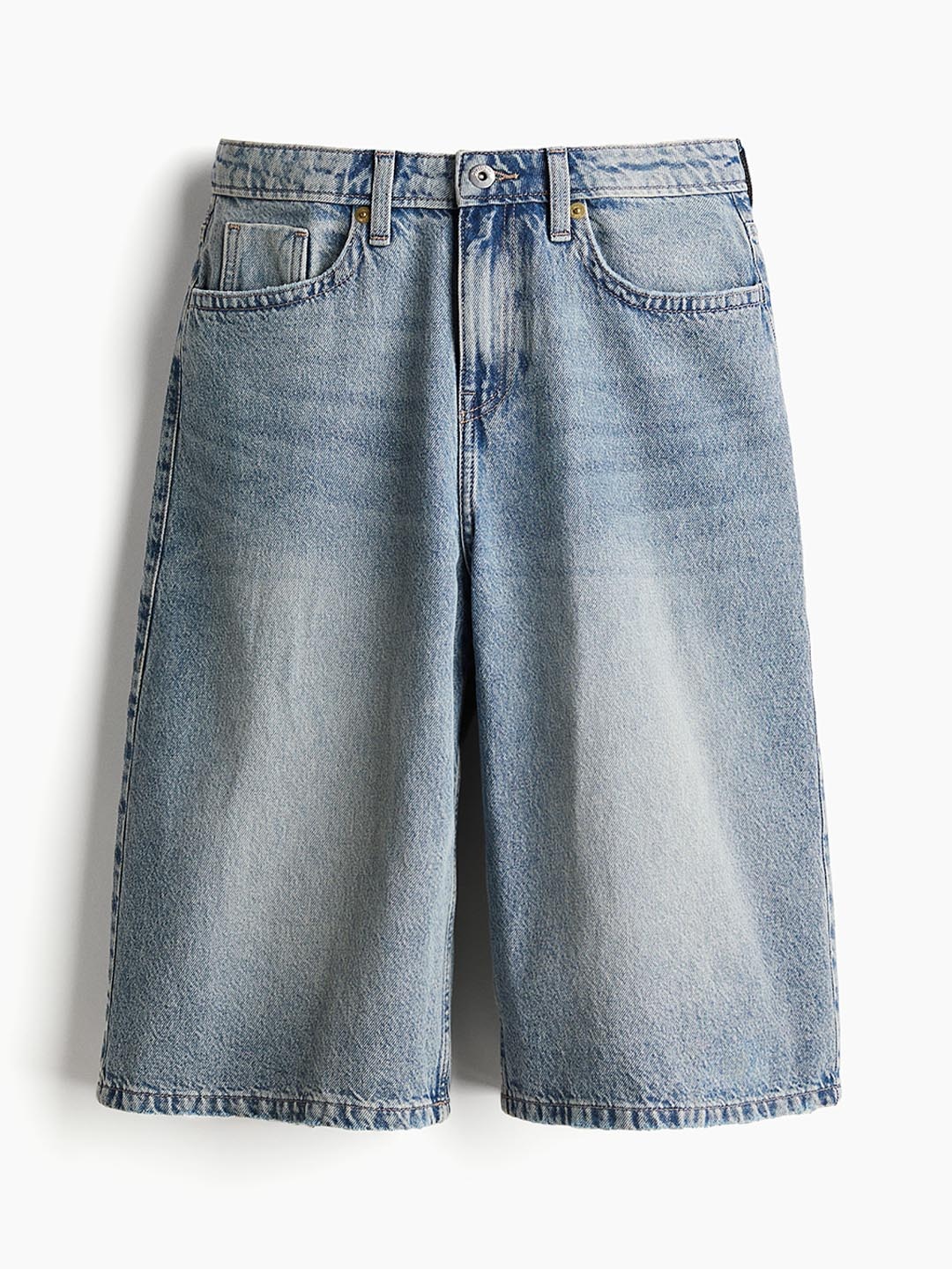 

H&M Women Pure Cotton Denim Shorts, Blue