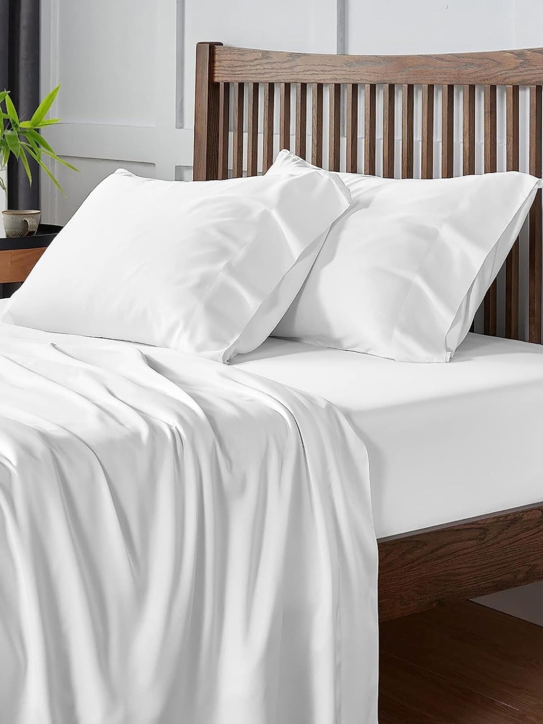 

Sleepino White 6 Pieces Solid Pure Cotton Rectangle Pillow Covers