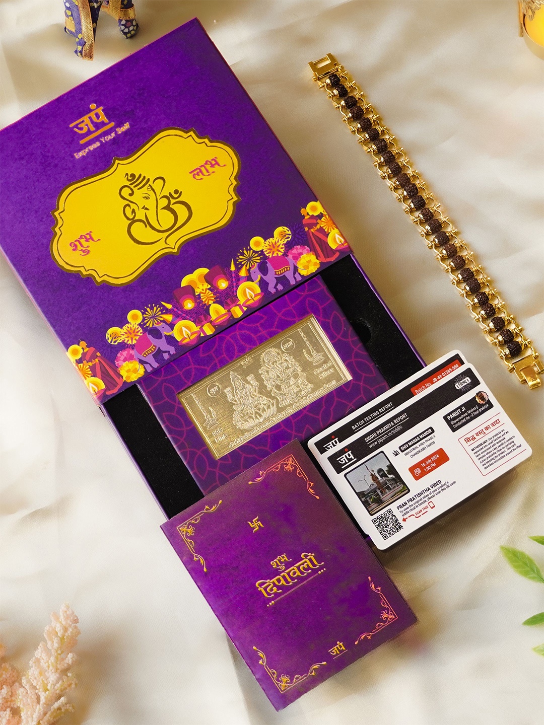 

Japam Gold Plated Modern Rudraksha Ki Diwali Celebration Hamper - Small Size