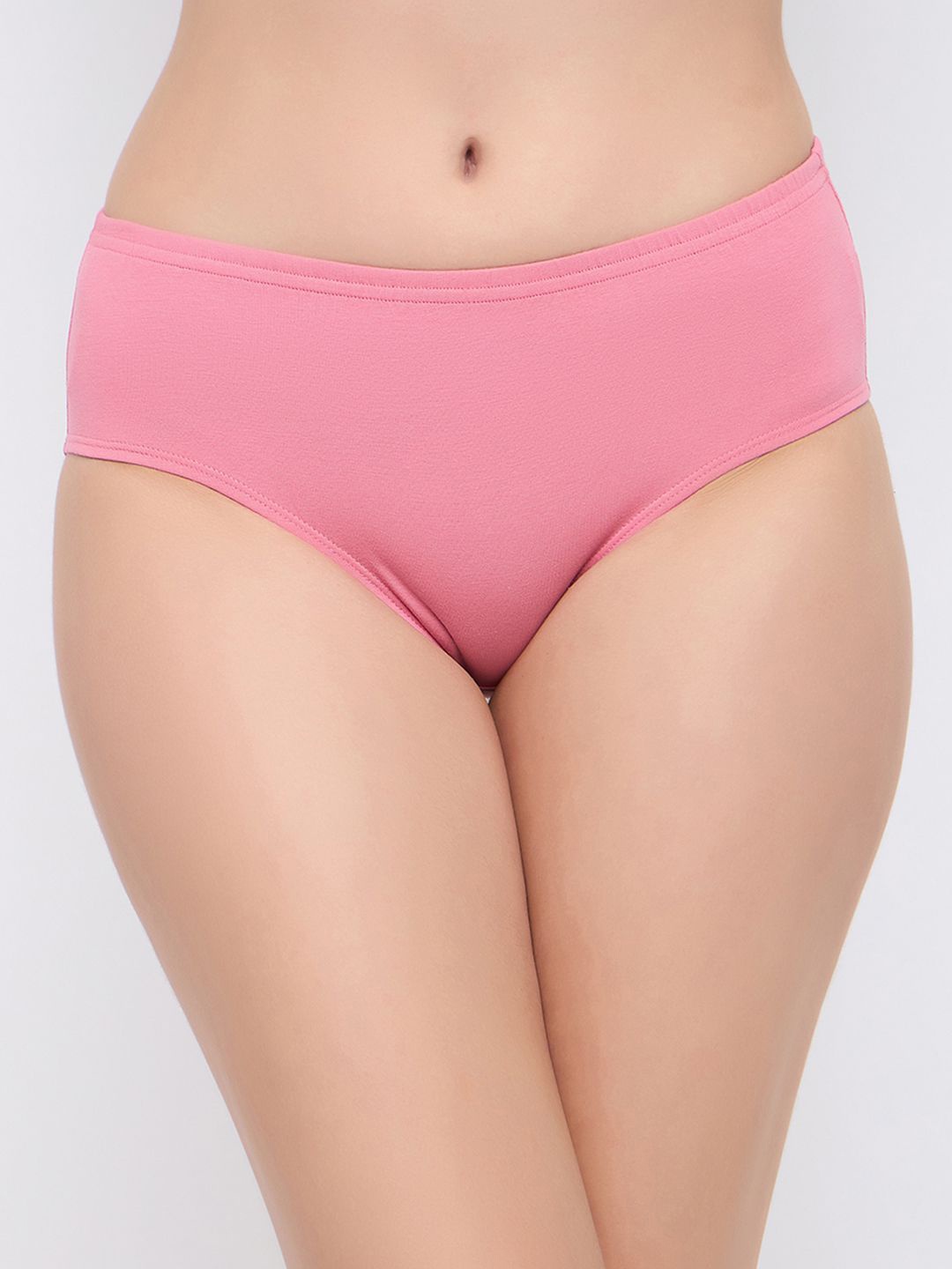 

Clovia Women Mid-Rise Cotton Solid Seamless Hipster Briefs PN3553Q22S, Pink