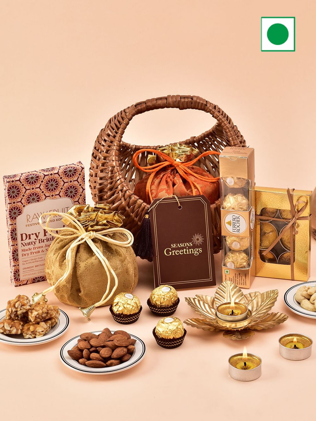 

Hyperfoods Set Of 16 Pieces Diwali Assorted Gifts, Brown