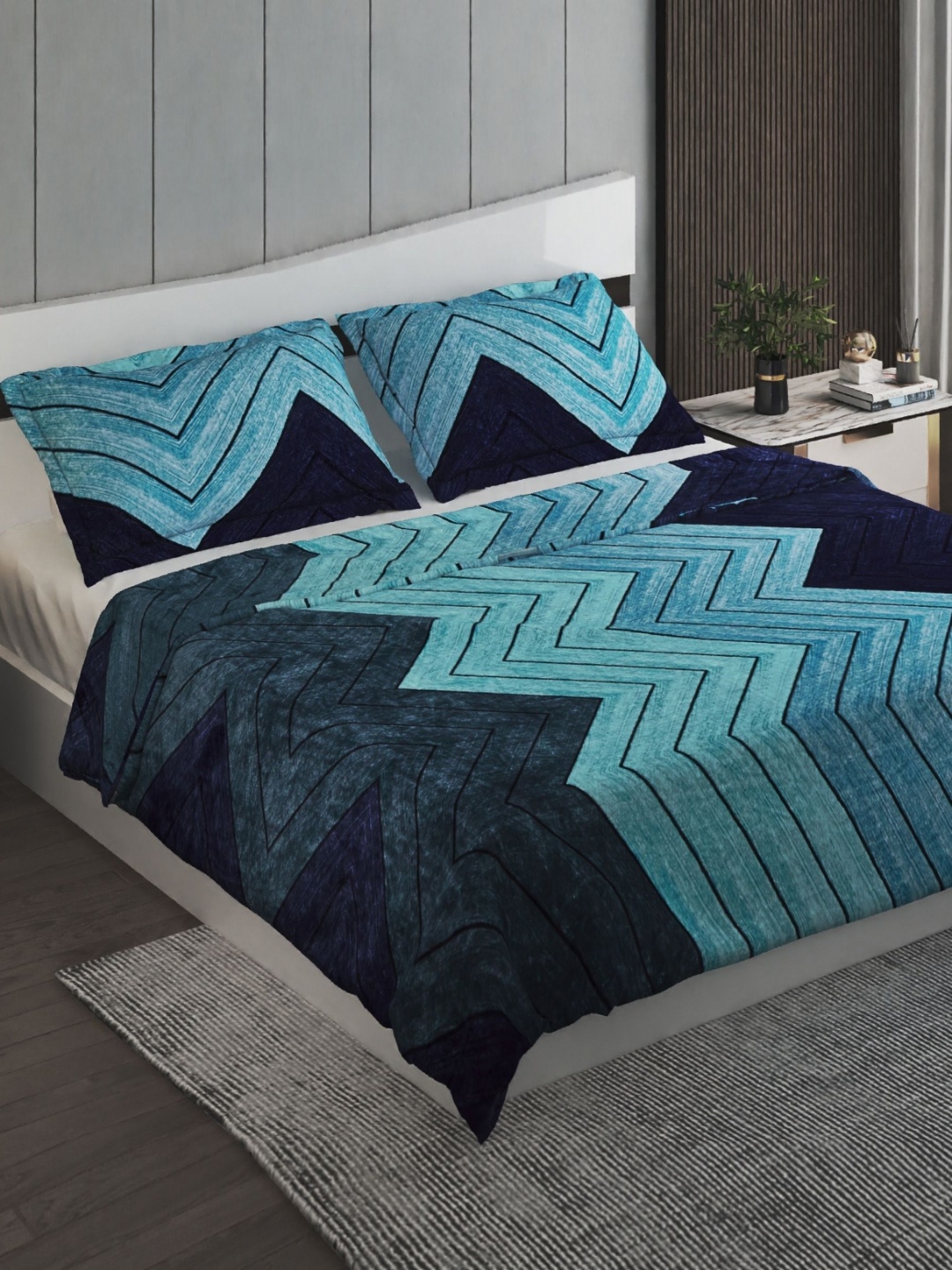 

Home Centre Blue Set of 3 Double Bed Blanket