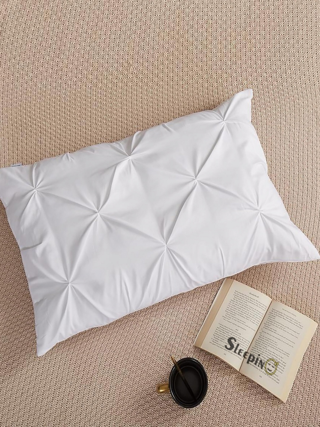 

Sleepino White 2 Pieces Solid Linen Rectangle Pillow Covers
