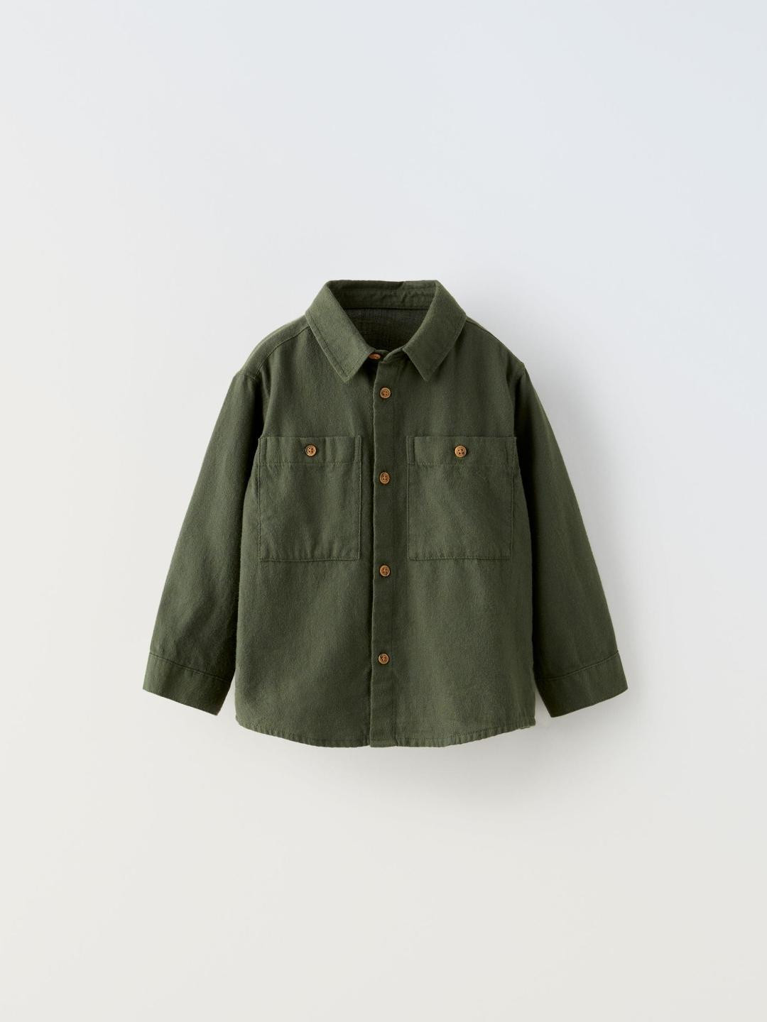 

ZARA Unisex Khaki Shirts