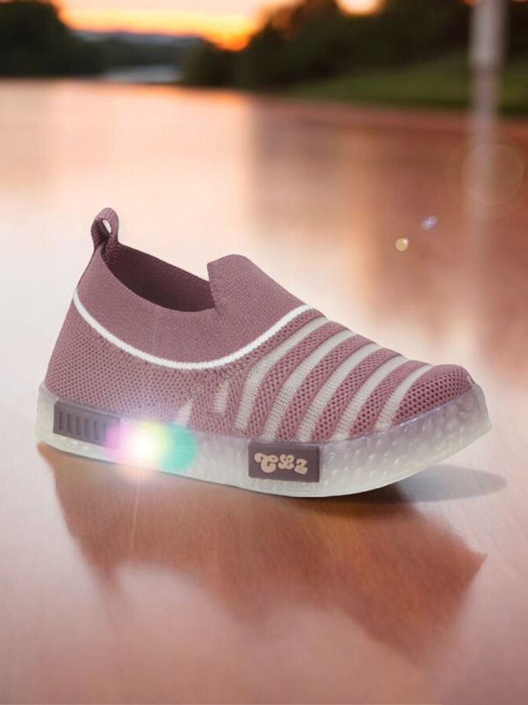 

Lil Lollipop Kids Woven Design Slip-On Sneakers, Mauve