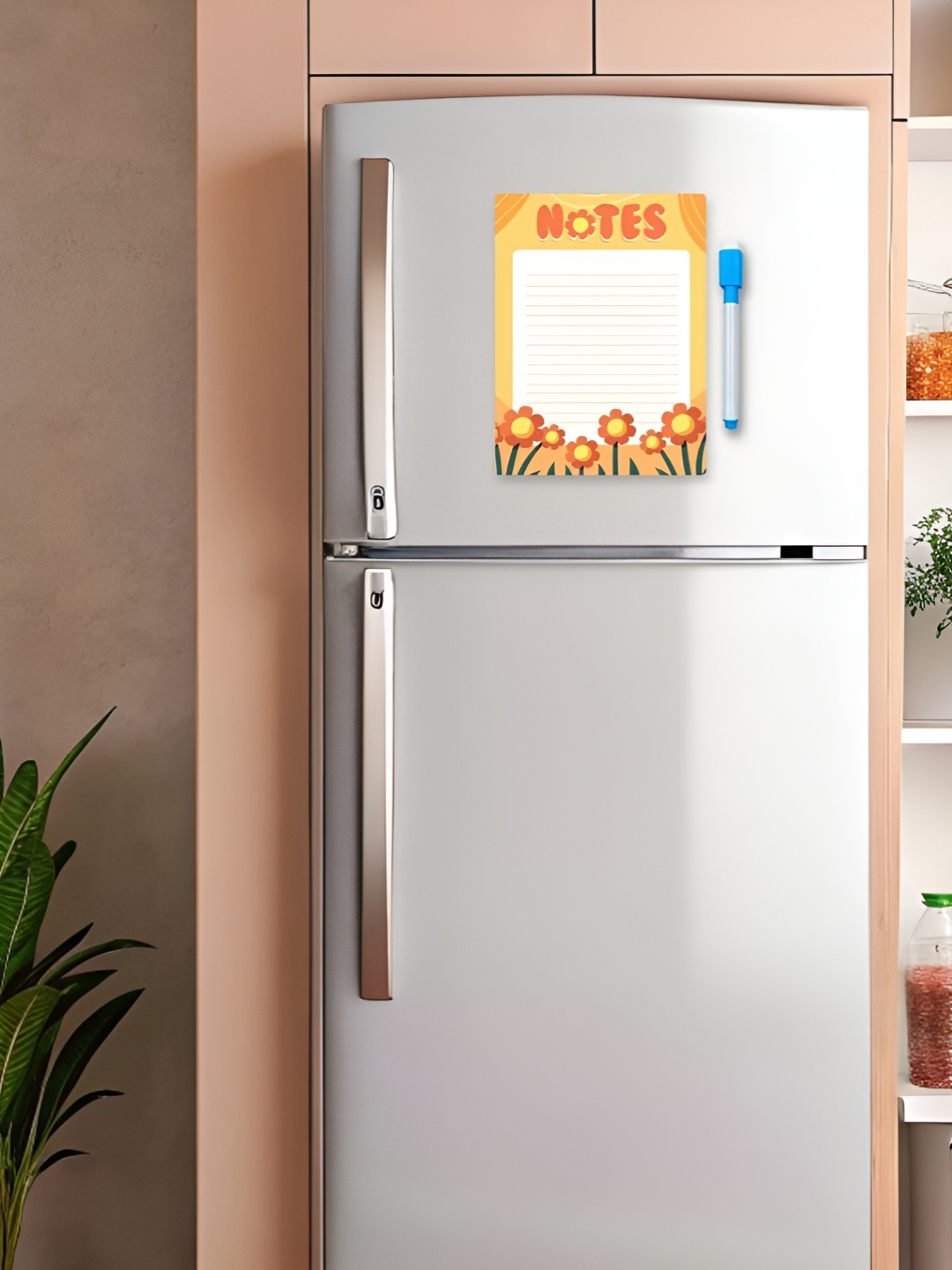 

CVANU White Printed Decorative Fridge Magnet