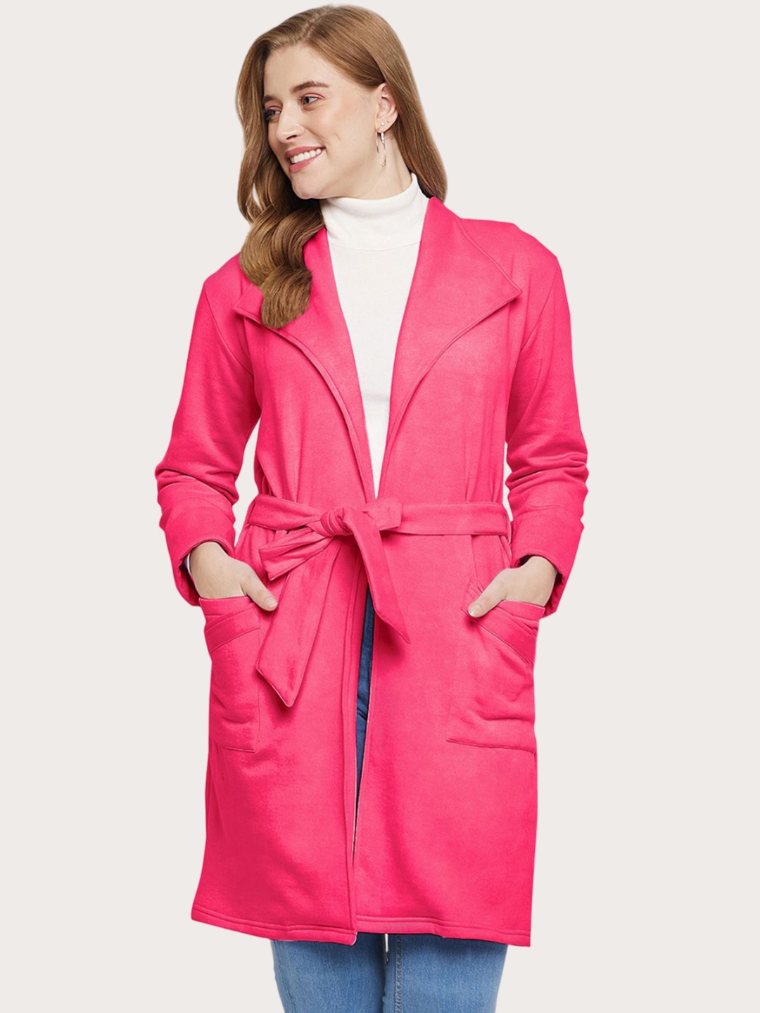 

BRINNS Women Single Breasted Overcoat, Magenta