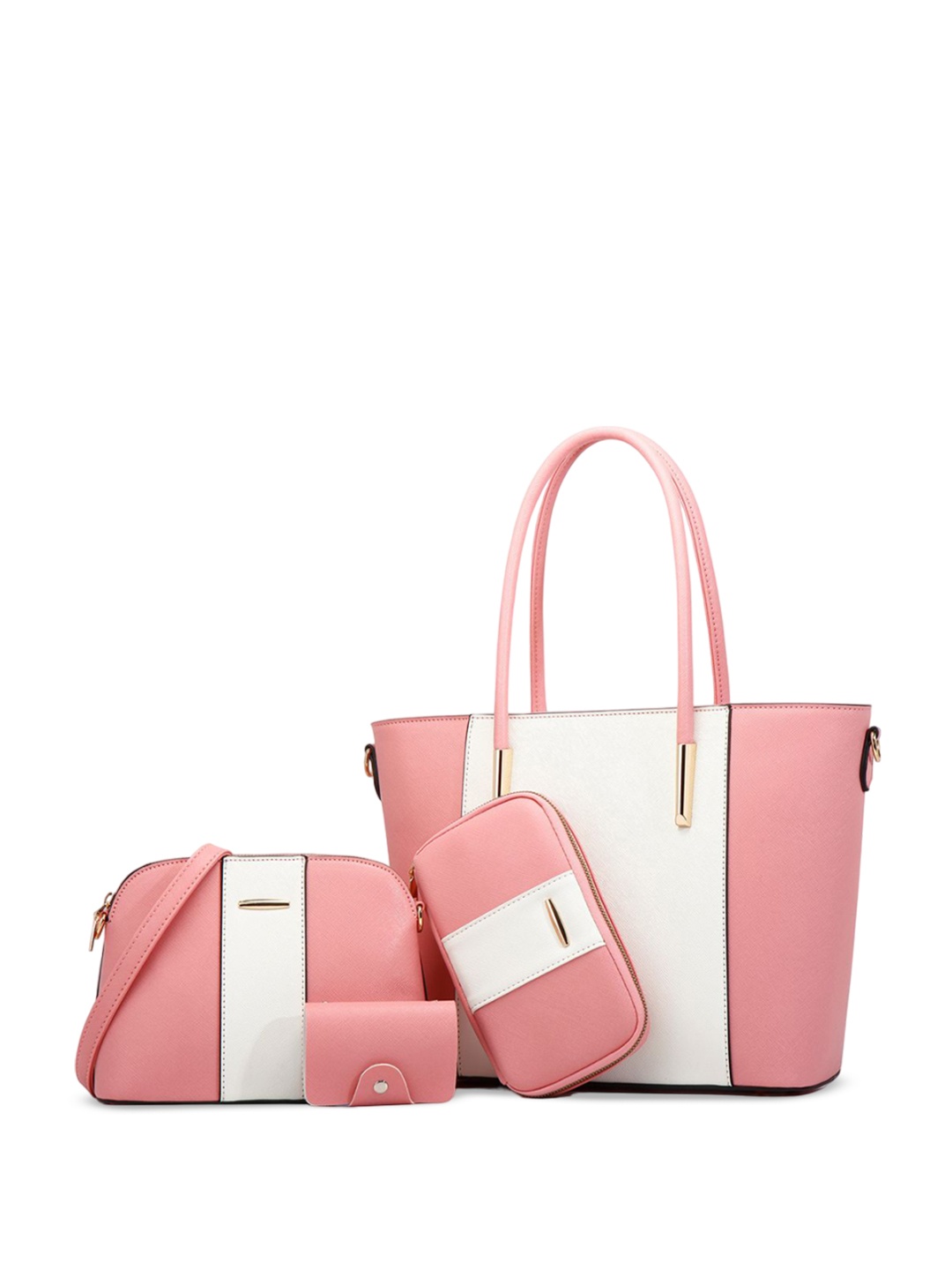 

RAVE Colourblocked PU Shopper Handheld Bag, Pink