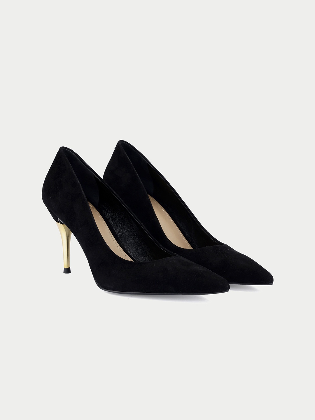 

Oroh Women Suede Party Stiletto Pumps, Black