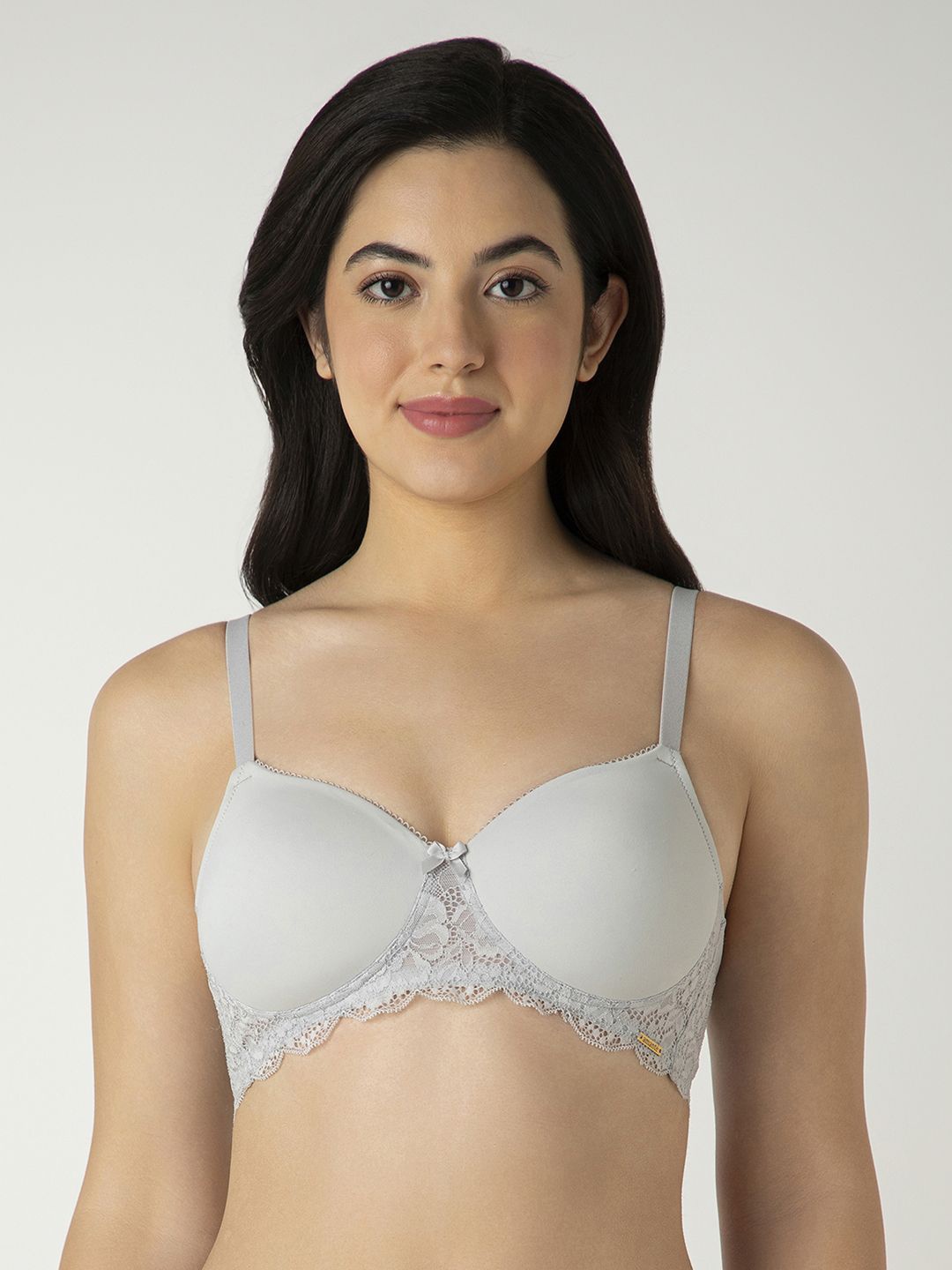 

Amante Women Cut and Sew Full Coverage Lightly Padded Bra, Grey