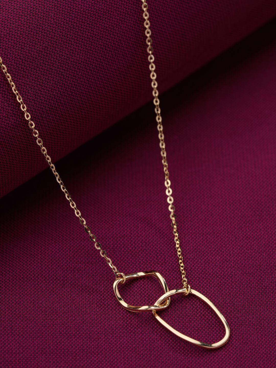 

Gargi by P. N. Gadgil & Sons Sterling Silver Gold-Plated Contemporary Pendant