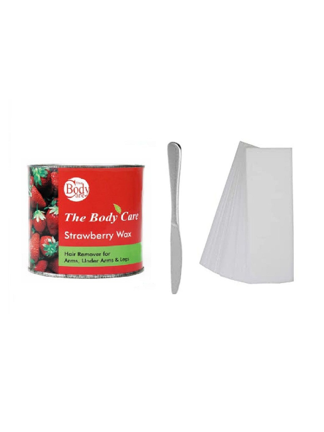 

The Body Care Strawberry Wax With Strips & Spatula - 600 g, White