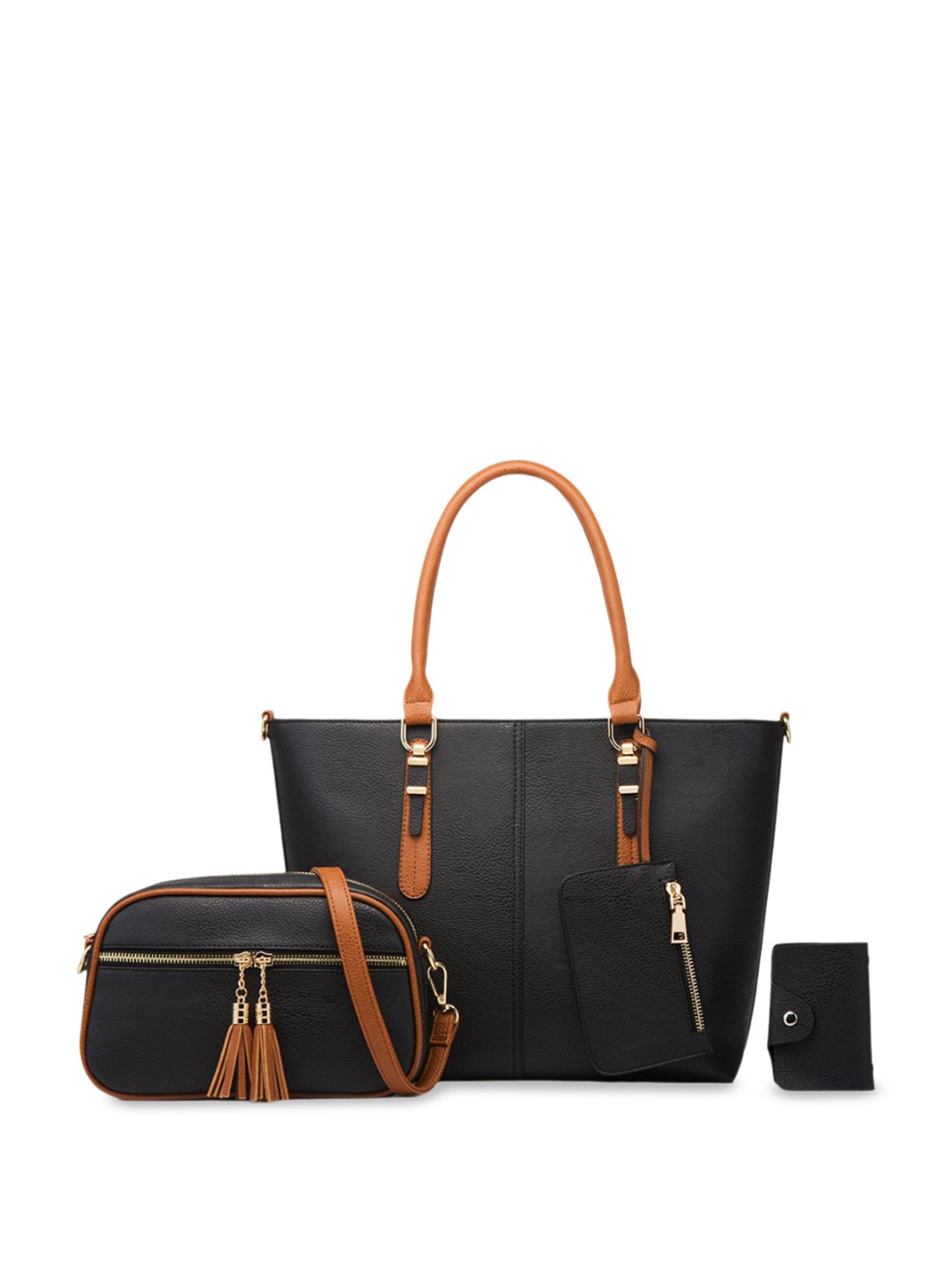 

RAVE PU Structured Handheld Bag, Black
