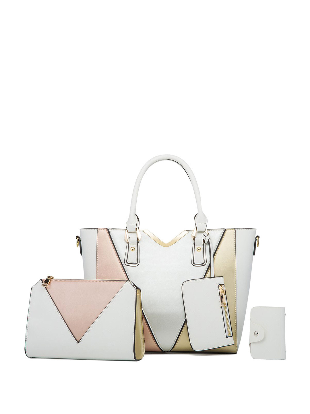 

RAVE PU Oversized Structured Handheld Bag, White