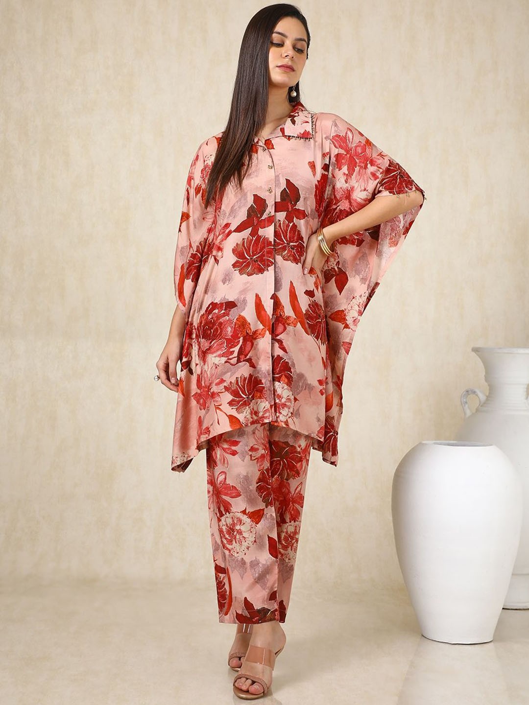 

Soch Floral Printed Tunic with Trousers, Peach