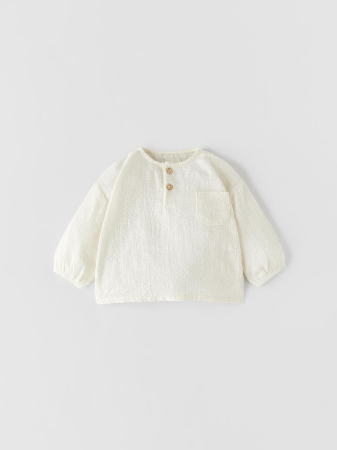 

ZARA Unisex Beige Shirts