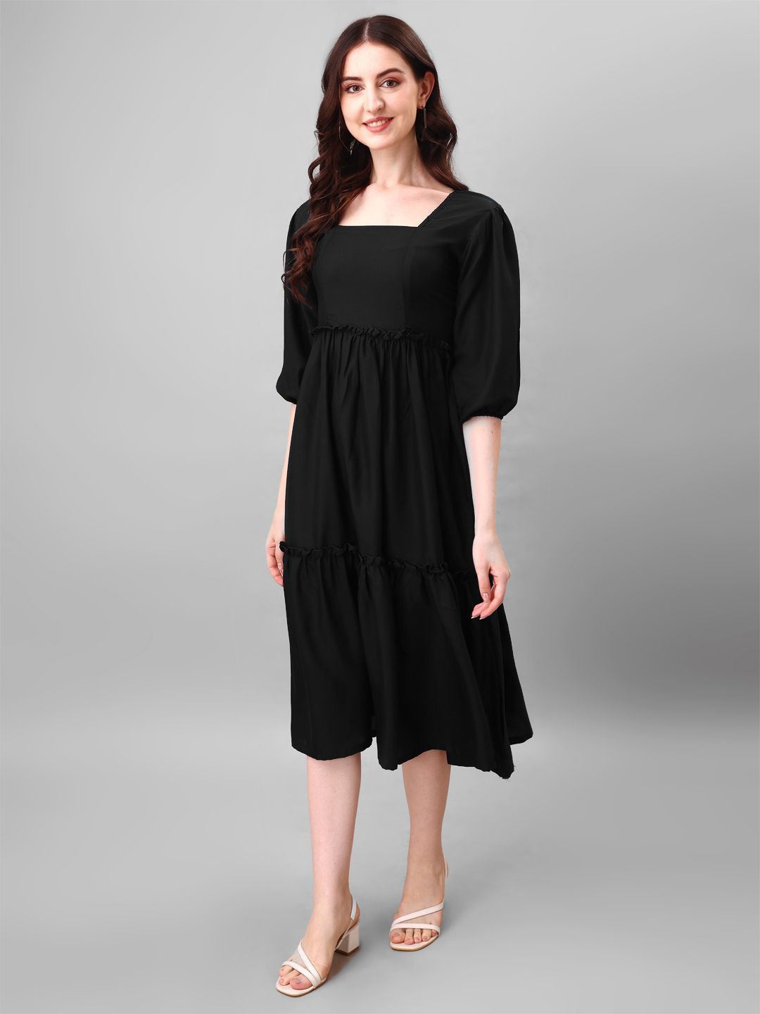 

Raiyani Enterprise Women Empire Dress, Black