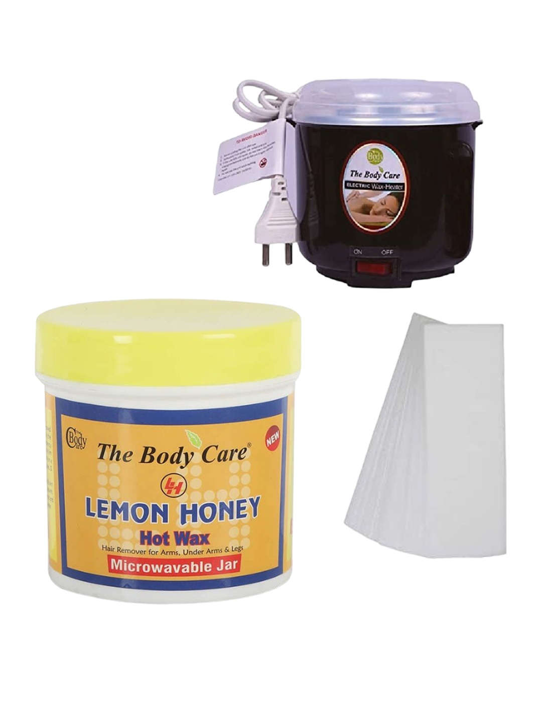 

The Body Care Lemon Honey Hot Wax With Strips & Heater - 200 g, White