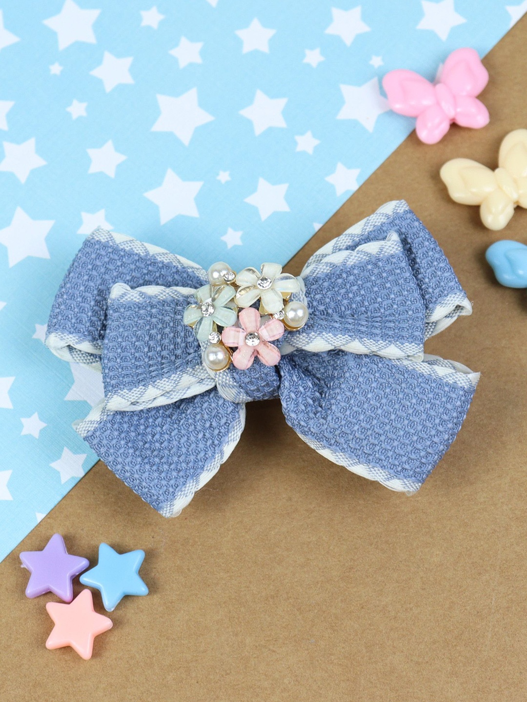 

Asthetika Kids Girls Embellished Alligator Hair Clip, Blue