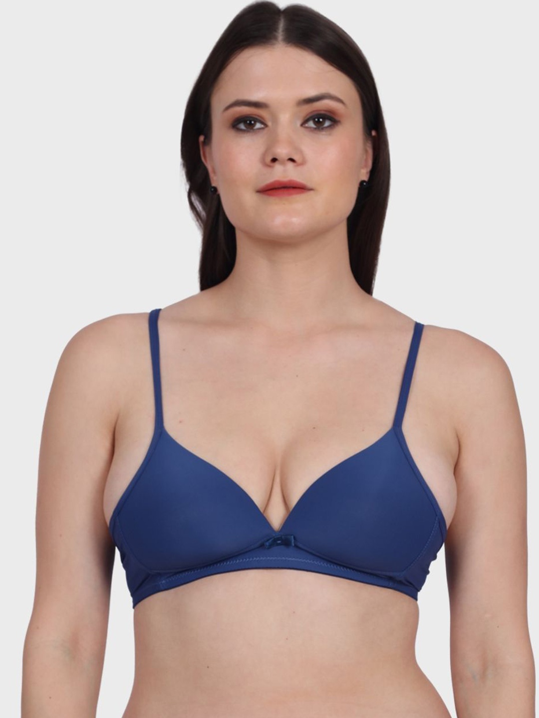 

Luella Women Deep V Neckline Medium Coverage Lightly Padded Bra, Blue