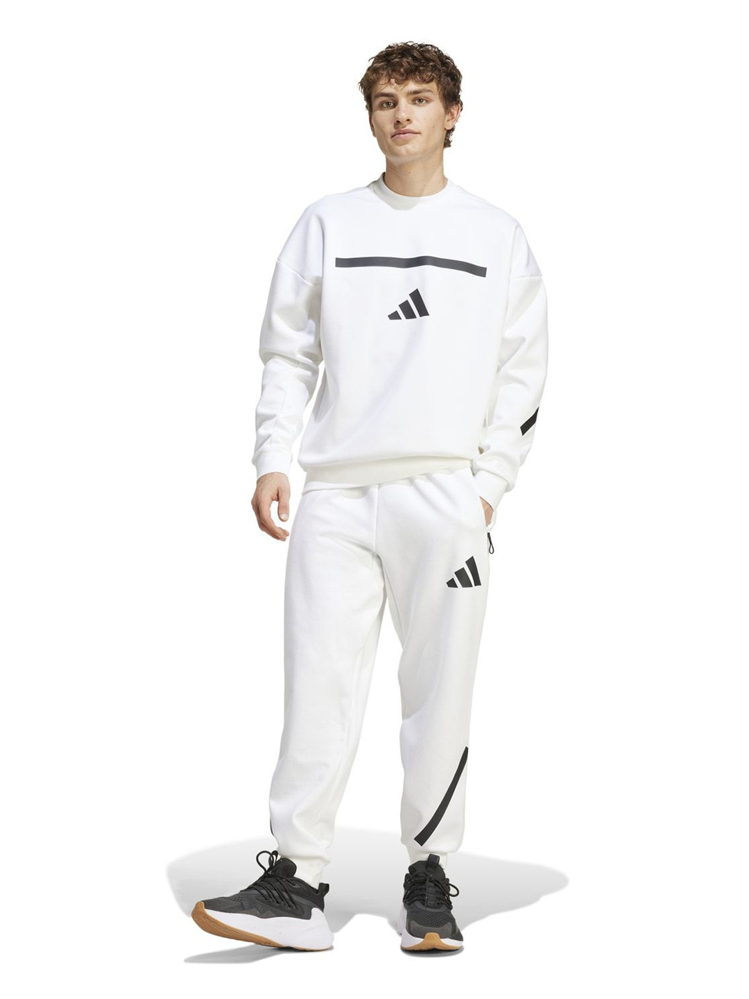 

ADIDAS Brand Logo Printed Long Sleeve Sweatshirts, White