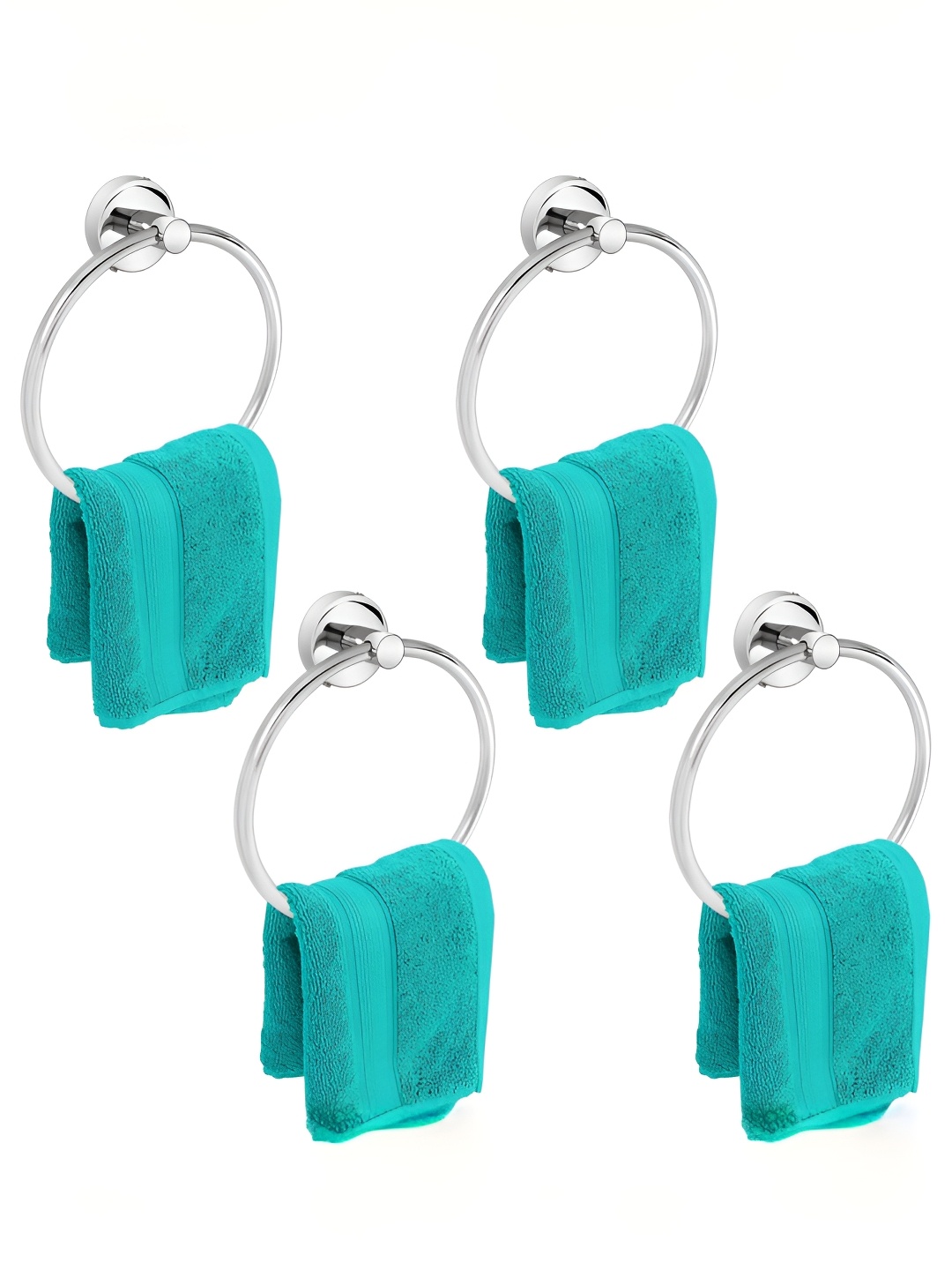 

Plantex Silver-Toned 4 Stainless Steel Towel Holder