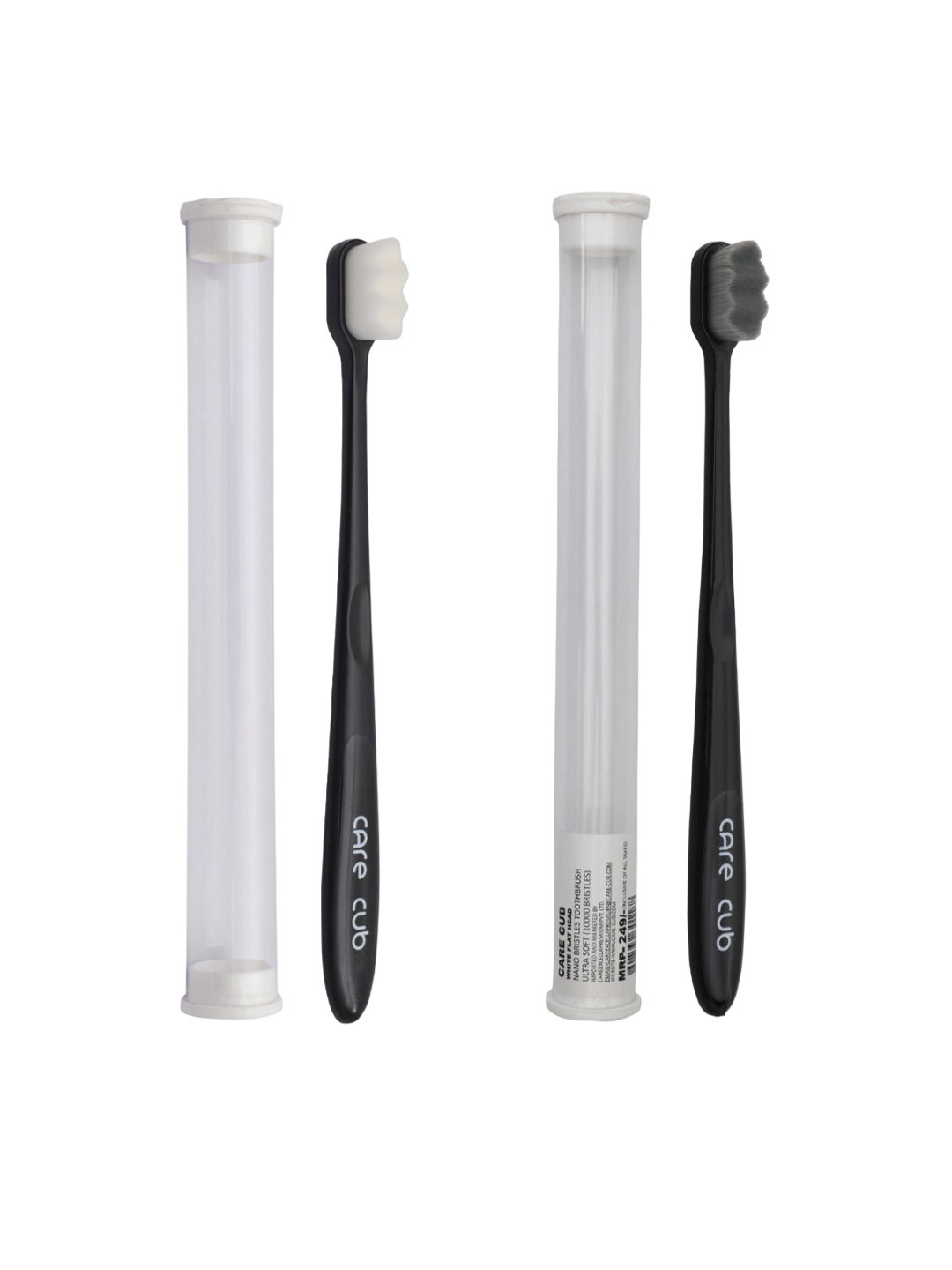 

CARE CUB Set Of 2 ZigZag Ultra Soft Nano Bristles Toothbrush - Black