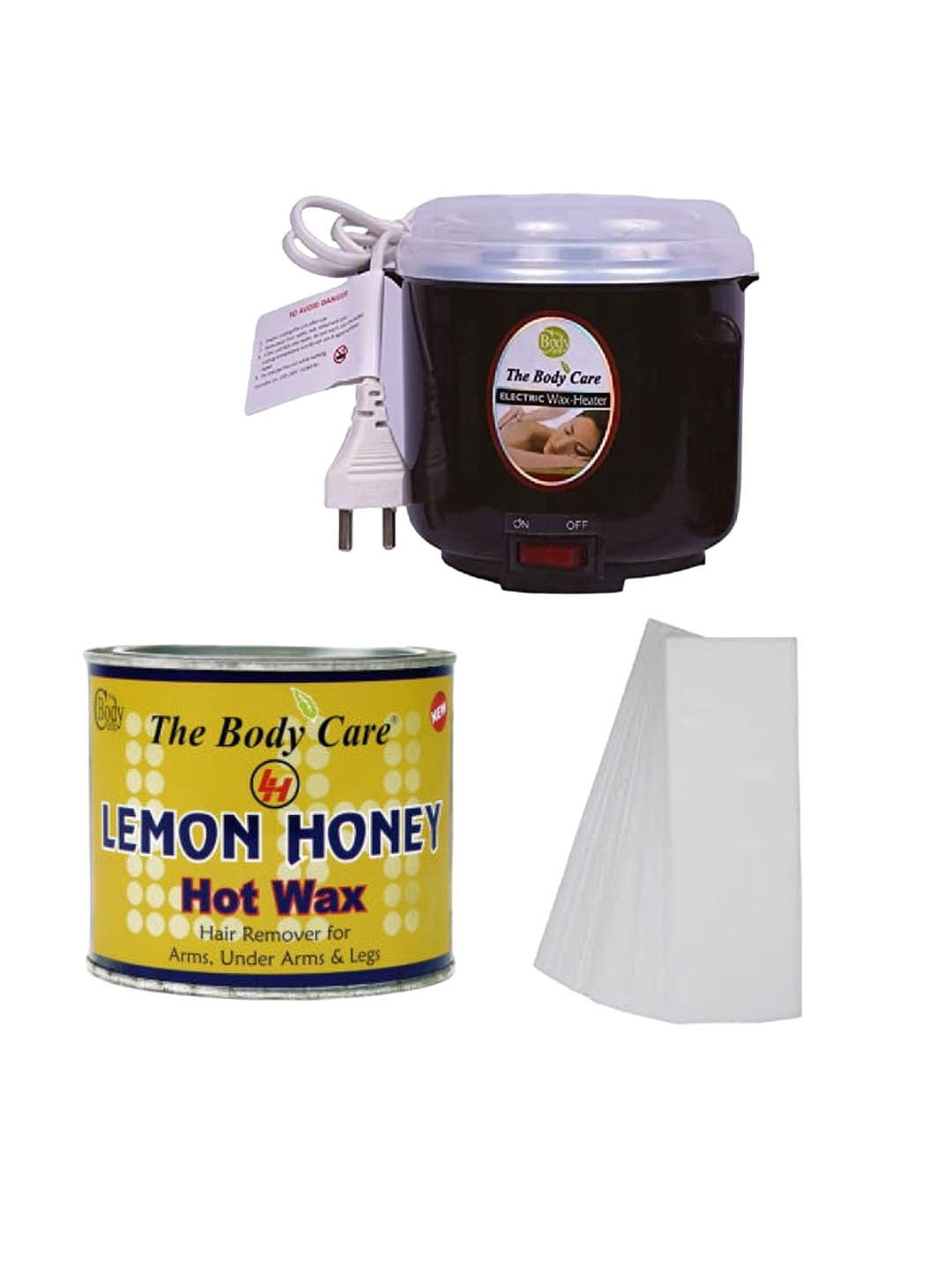 

The Body Care Lemon Honey Hot Wax With Strips & Heater - 600 g, White