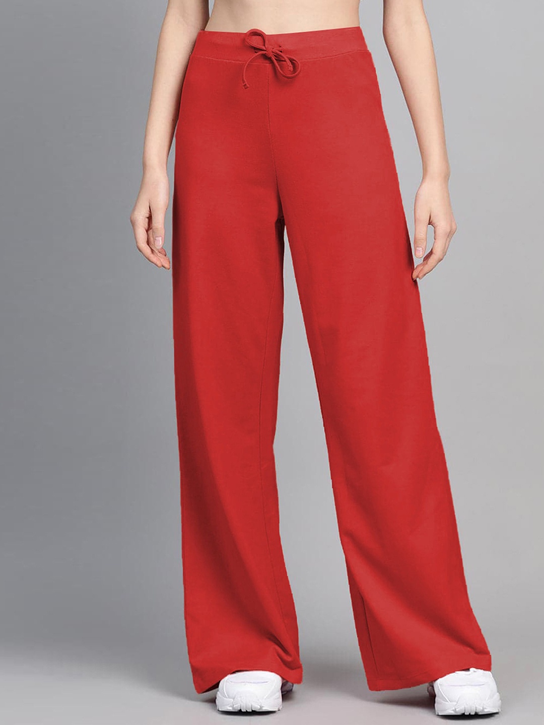 

SASSAFRAS Women Mid-Rise Track Pants, Red