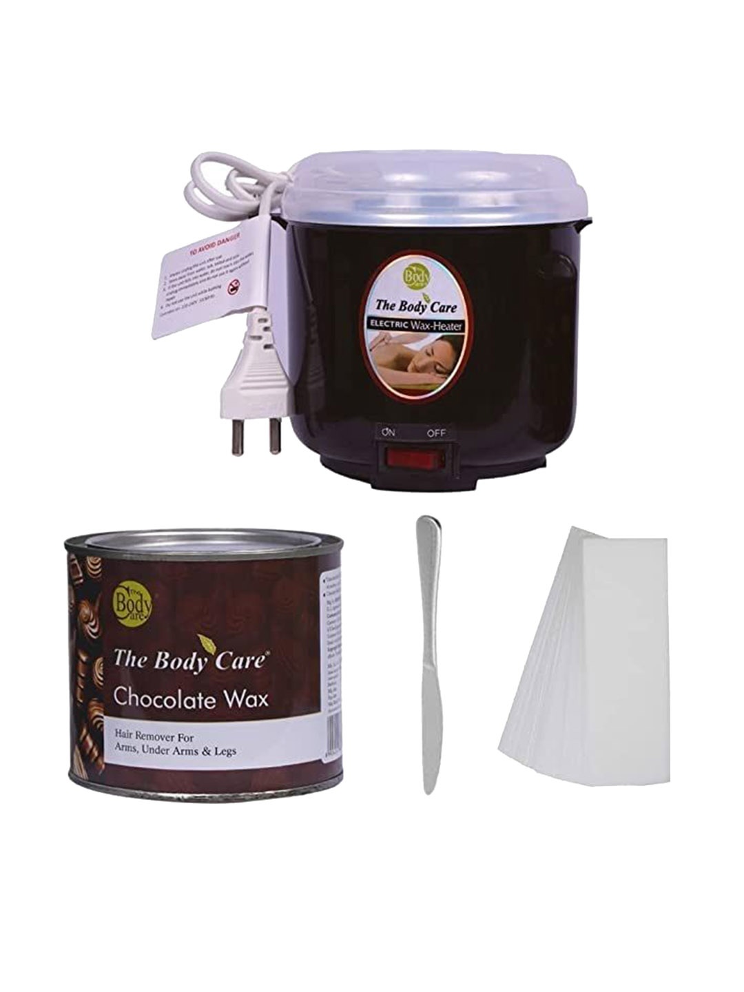 

The Body Care Chocolate Wax With Strips Heater & Spatula - 600 g, White