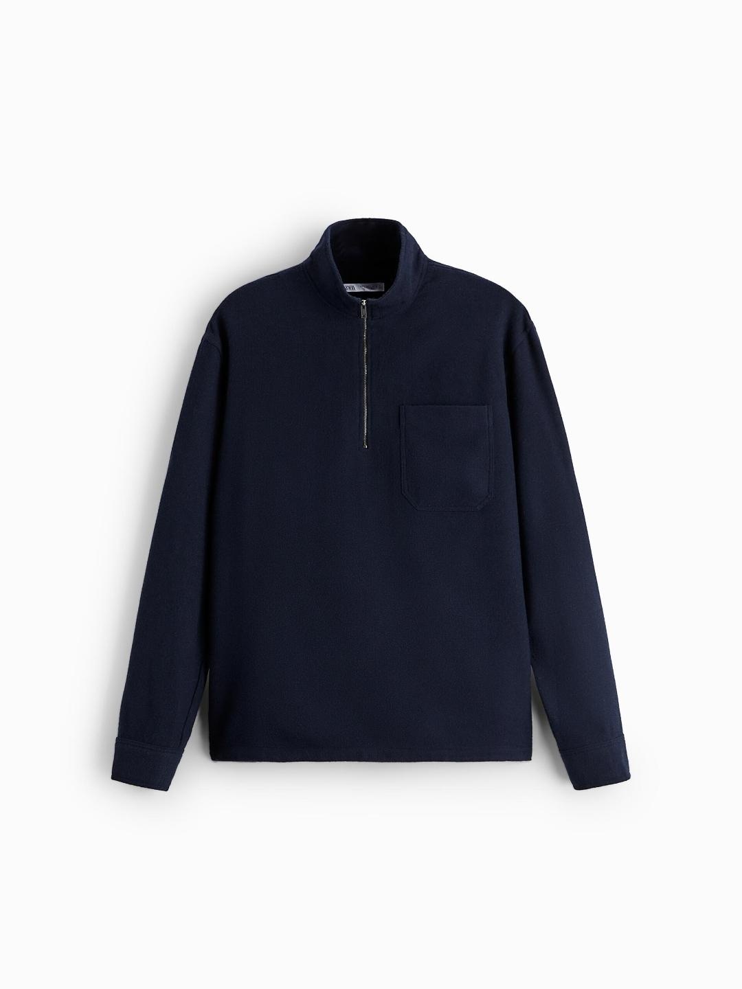 

ZARA Men Navy Blue Shirts